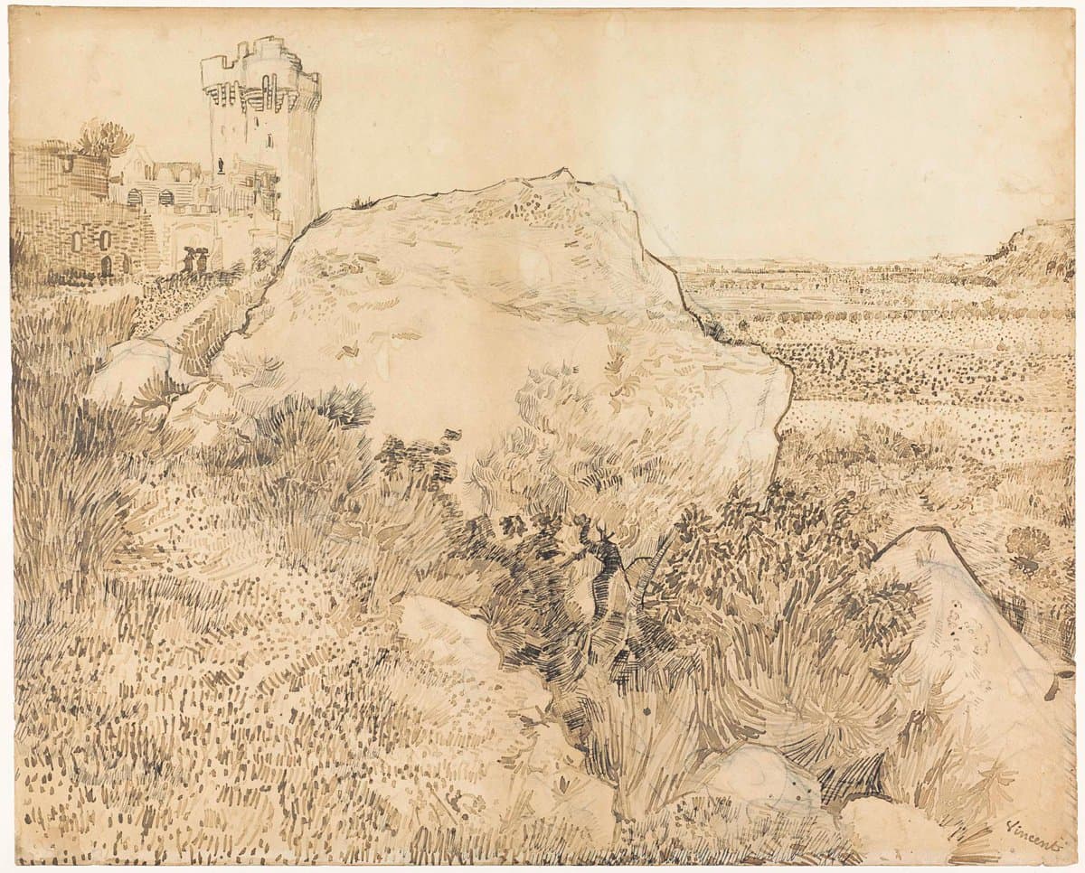 Hill with the ruins of Montmajour