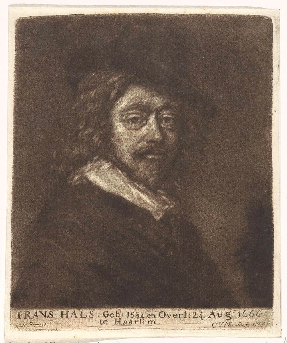 Portret van Frans Hals met een hoed